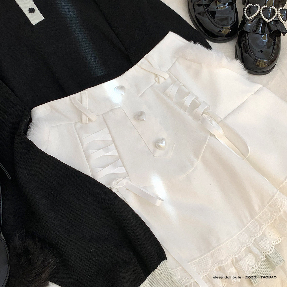 Love Bun Lace High Waist Skirt