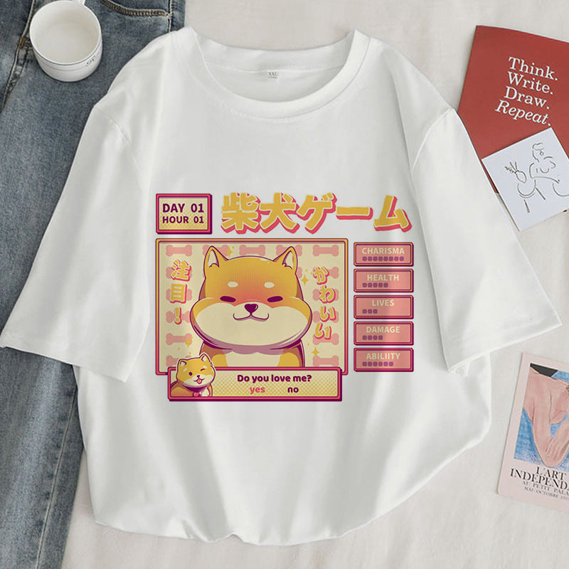 Kawaii Shiba Inu Dog T-shirt - Cherry Bomb