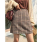Dark Academia Plaid Skirt - Cherry Bomb