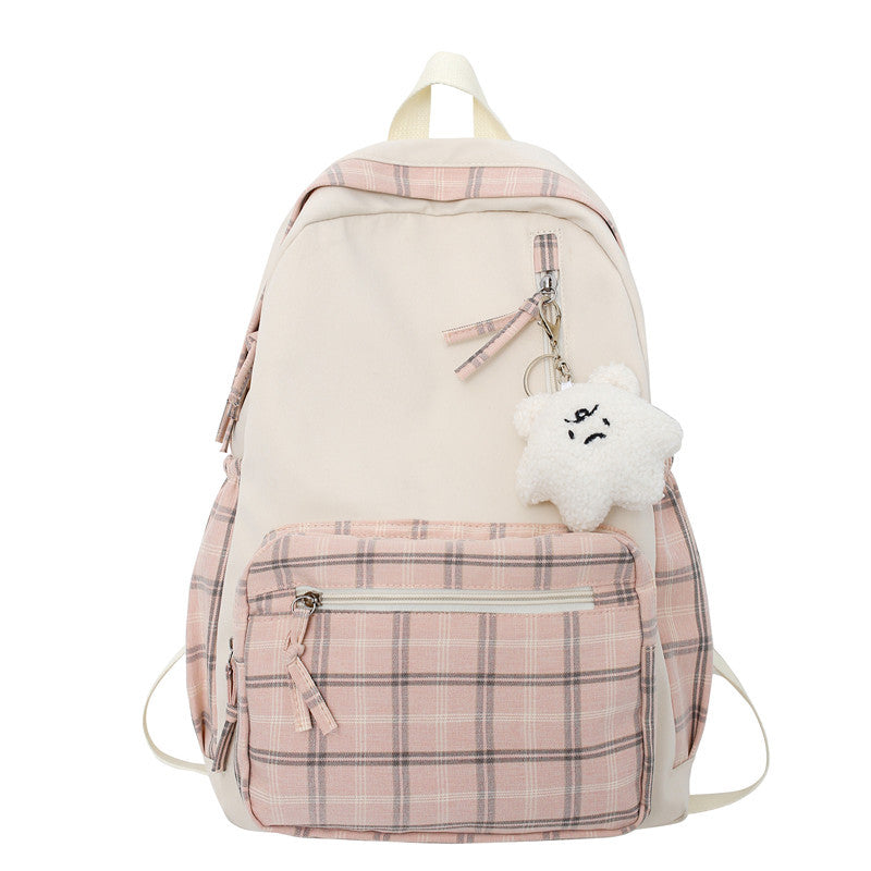 Casual Backpack with Pendant - Cherry Bomb