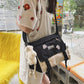 Sweet Kawaii Canvas Crossbody Messenger Bag - Cherry Bomb