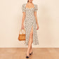 Vintage Casual Slit Dress