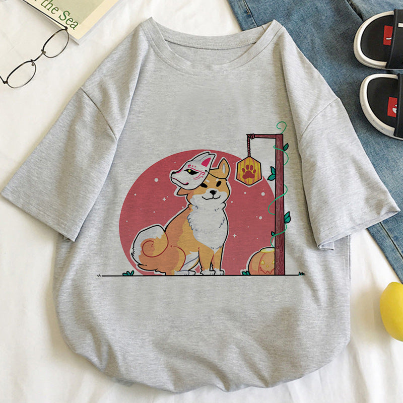 Kawaii Shiba Inu Dog T-shirt - Cherry Bomb