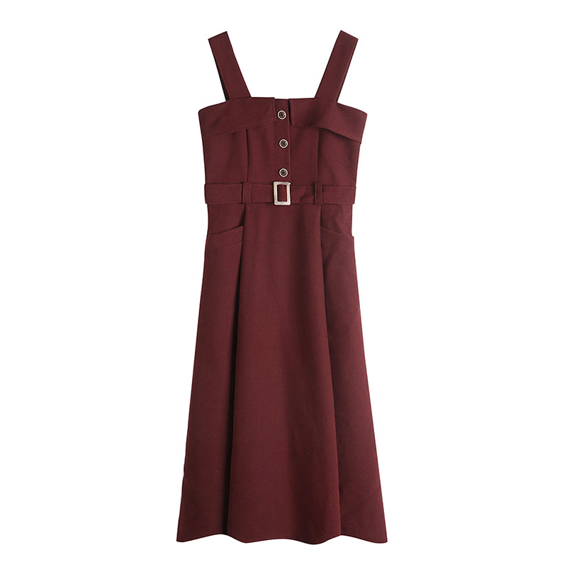 Academia Style Midi Dress - Cherry Bomb