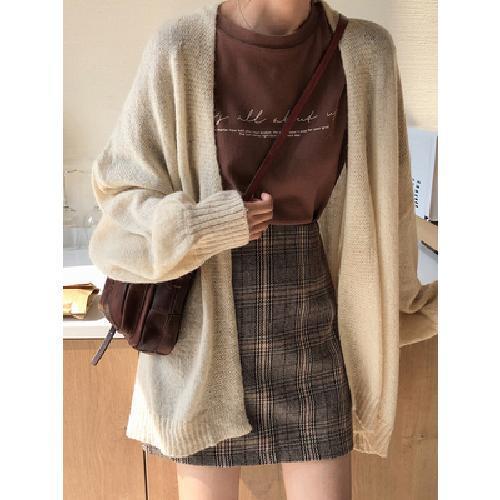Dark Academia Plaid Skirt - Cherry Bomb