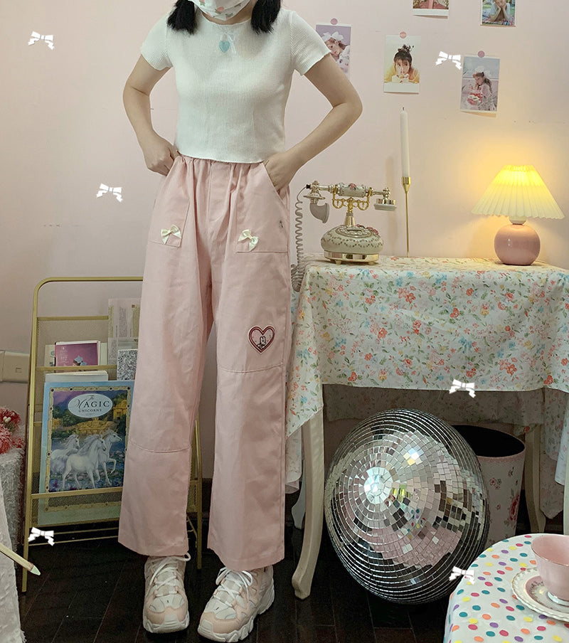 Sweet Soft Wide Leg Pants - Cherry Bomb