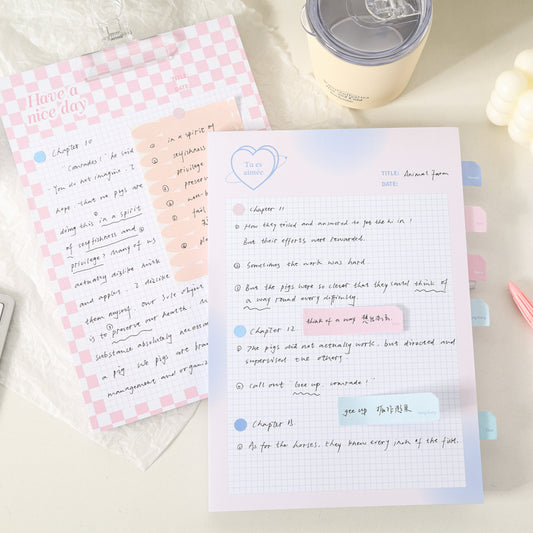 Kawaii Grid Memo Note Pads - Cherry Bomb