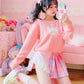 Cotton Candy Plaid Pleated Skirt